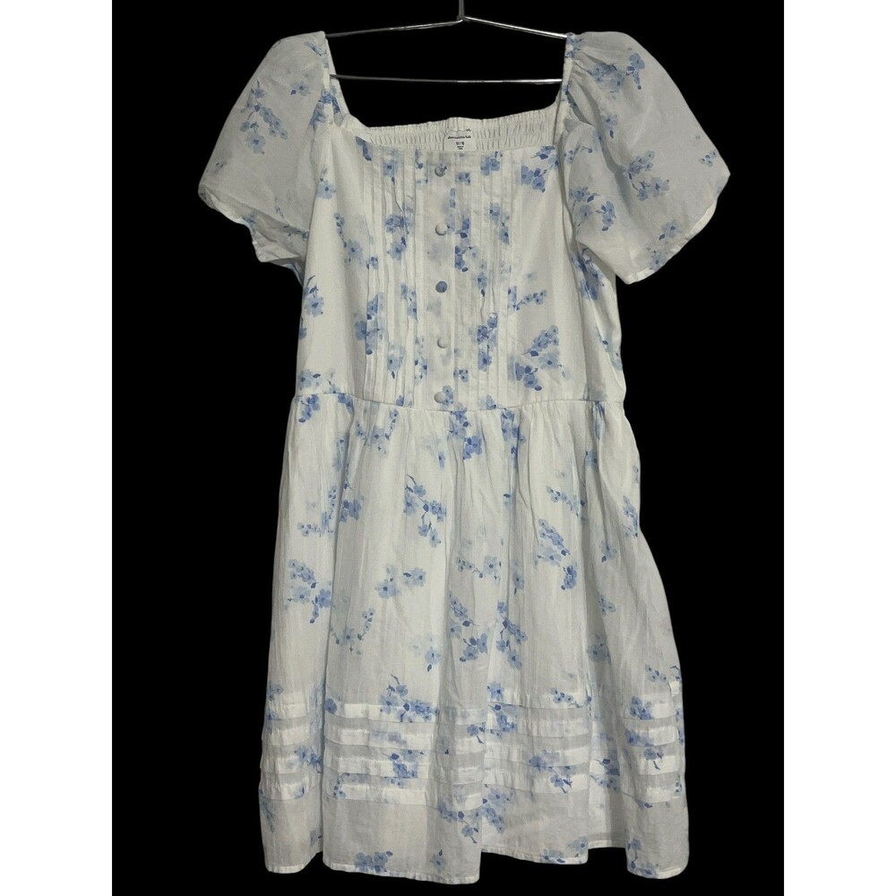 Abercrombie Fitch White and Blue Floral Dress Girl 15/16 Fairycore cottagecore..